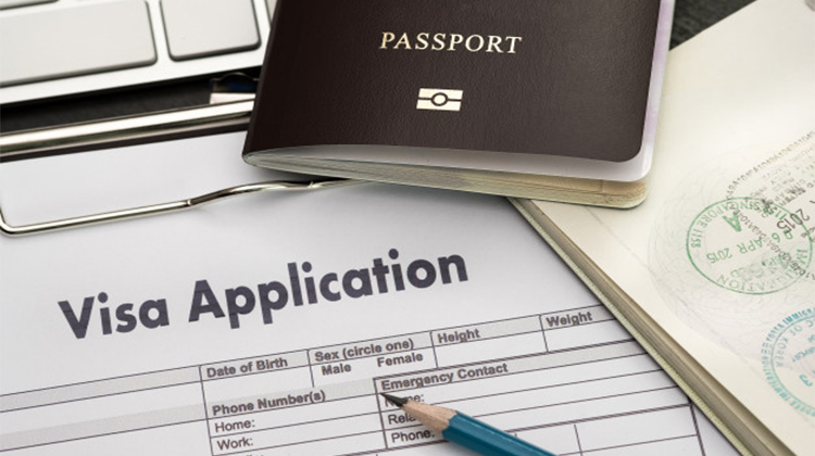 Visa Application Form with passport
